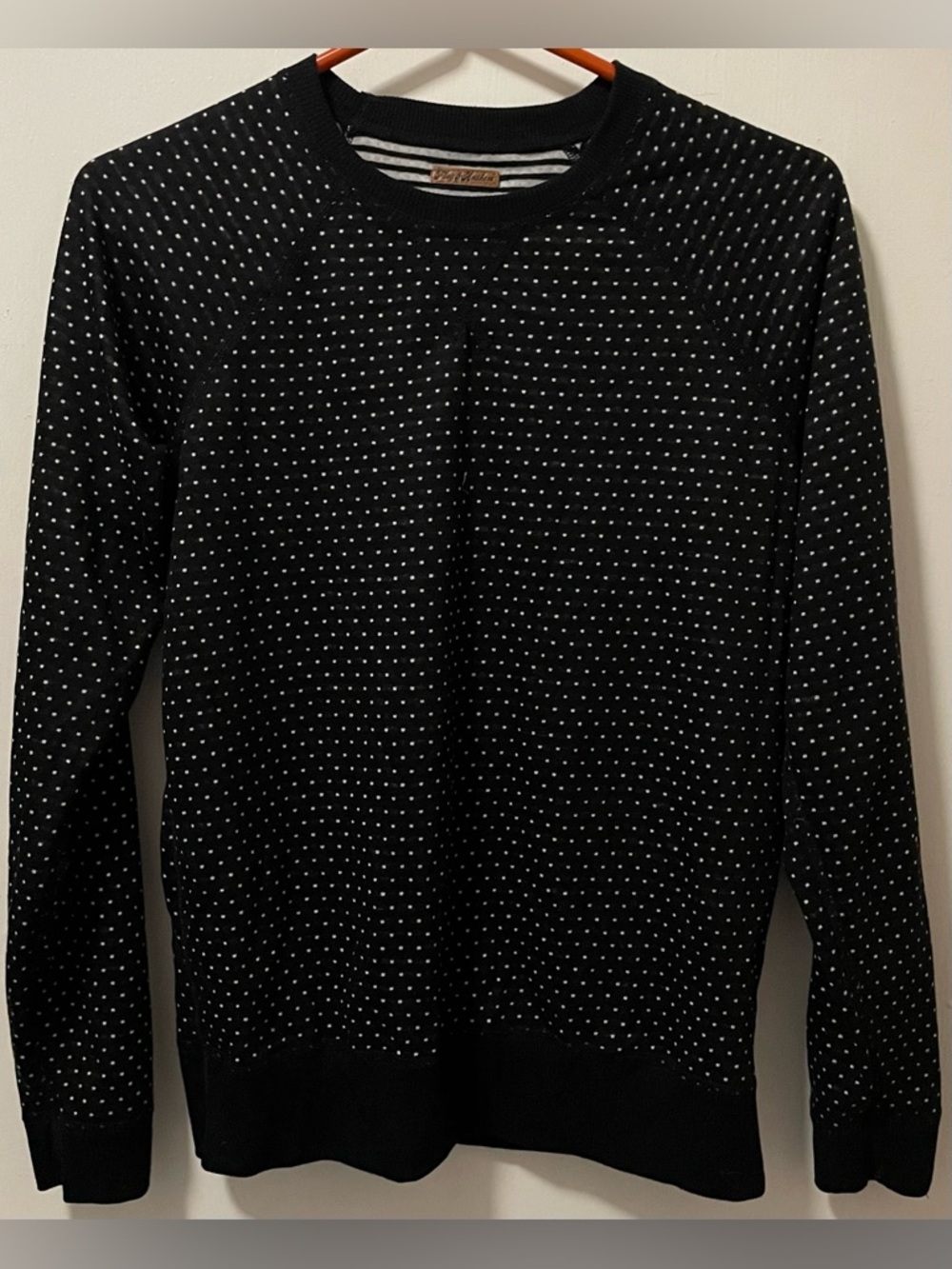 Flag & Anthem Women’s Black White Striped Reversible Pullover Sweater Small S